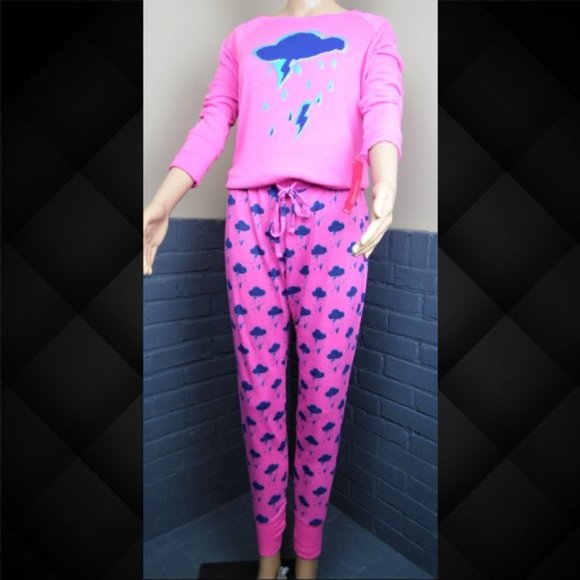 Xhilaration Storm Day Pajama Set Size Small & Med. - Picture 2 of 4